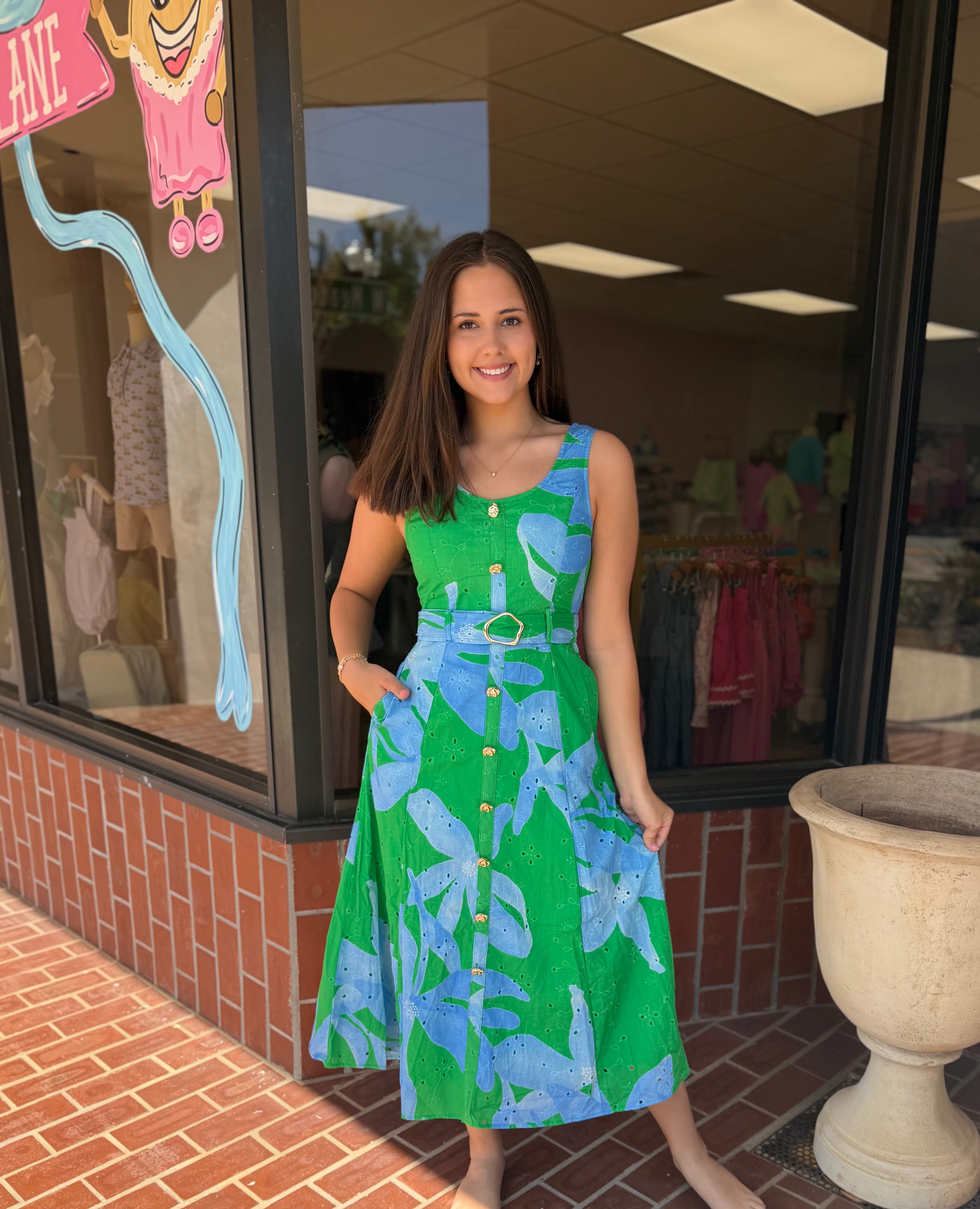 green and blue maxi dress & Floral – Hudson Lane Boutique Color:Winter Green Efsteb Elegant Dresses For INV-D223903 Low Iron If Needed