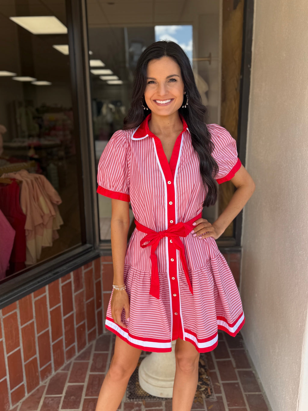 Scarlet Red Tie Dress