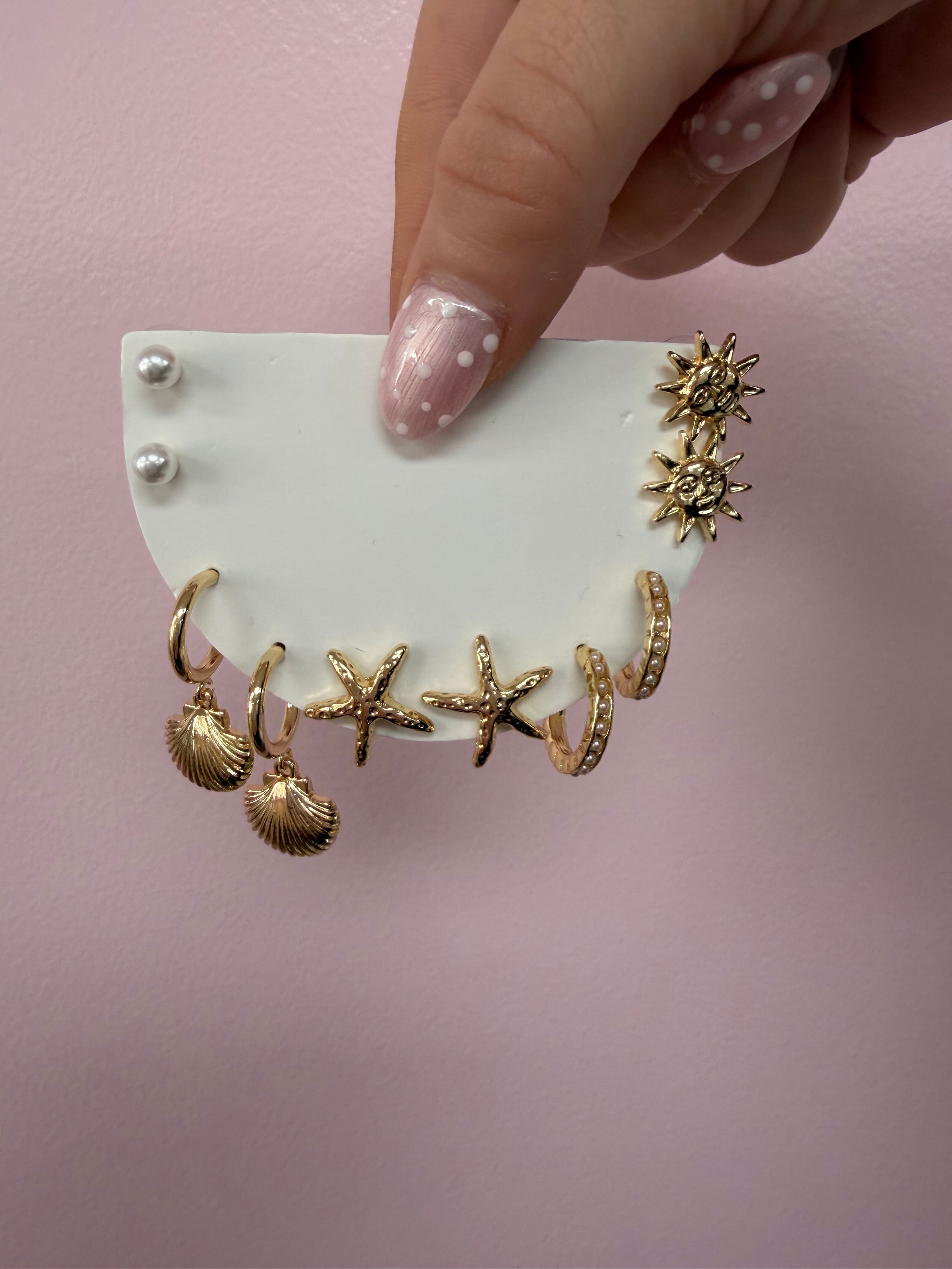 Sealife Theme Multi Earrings Set