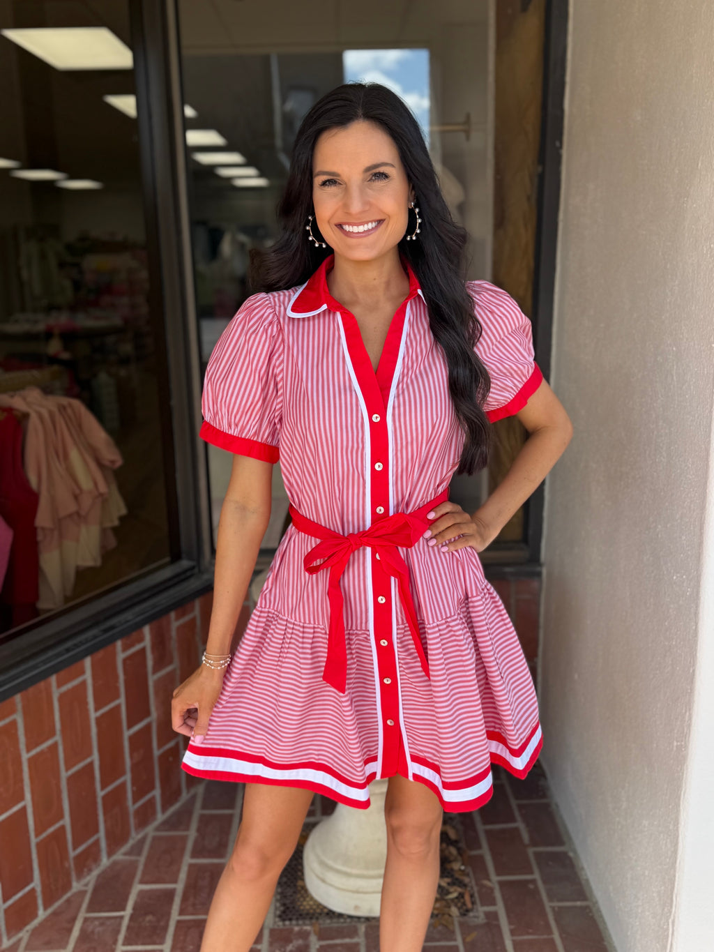 Scarlet Red Tie Dress