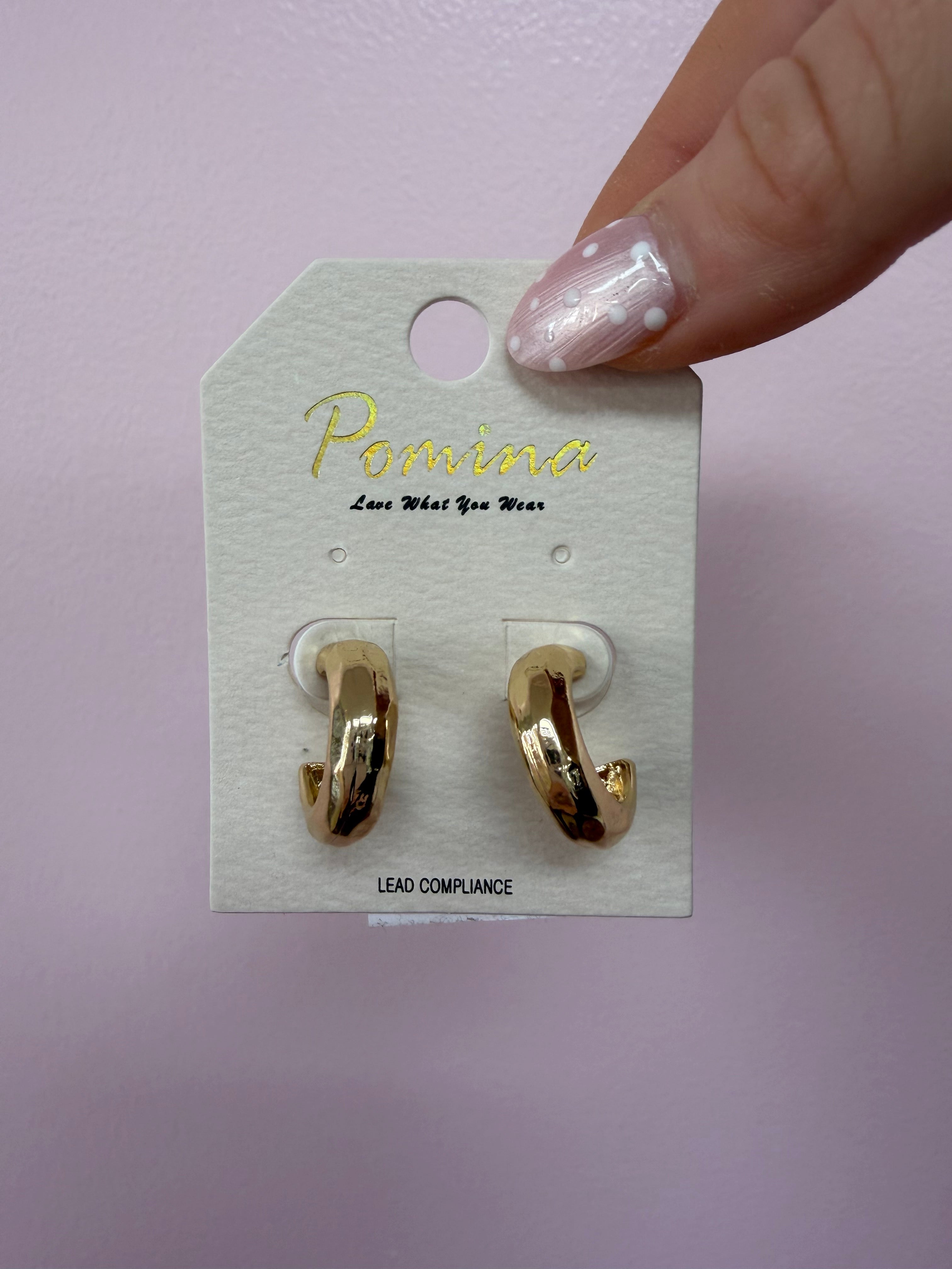 20mm Hammered Hoop Earrings