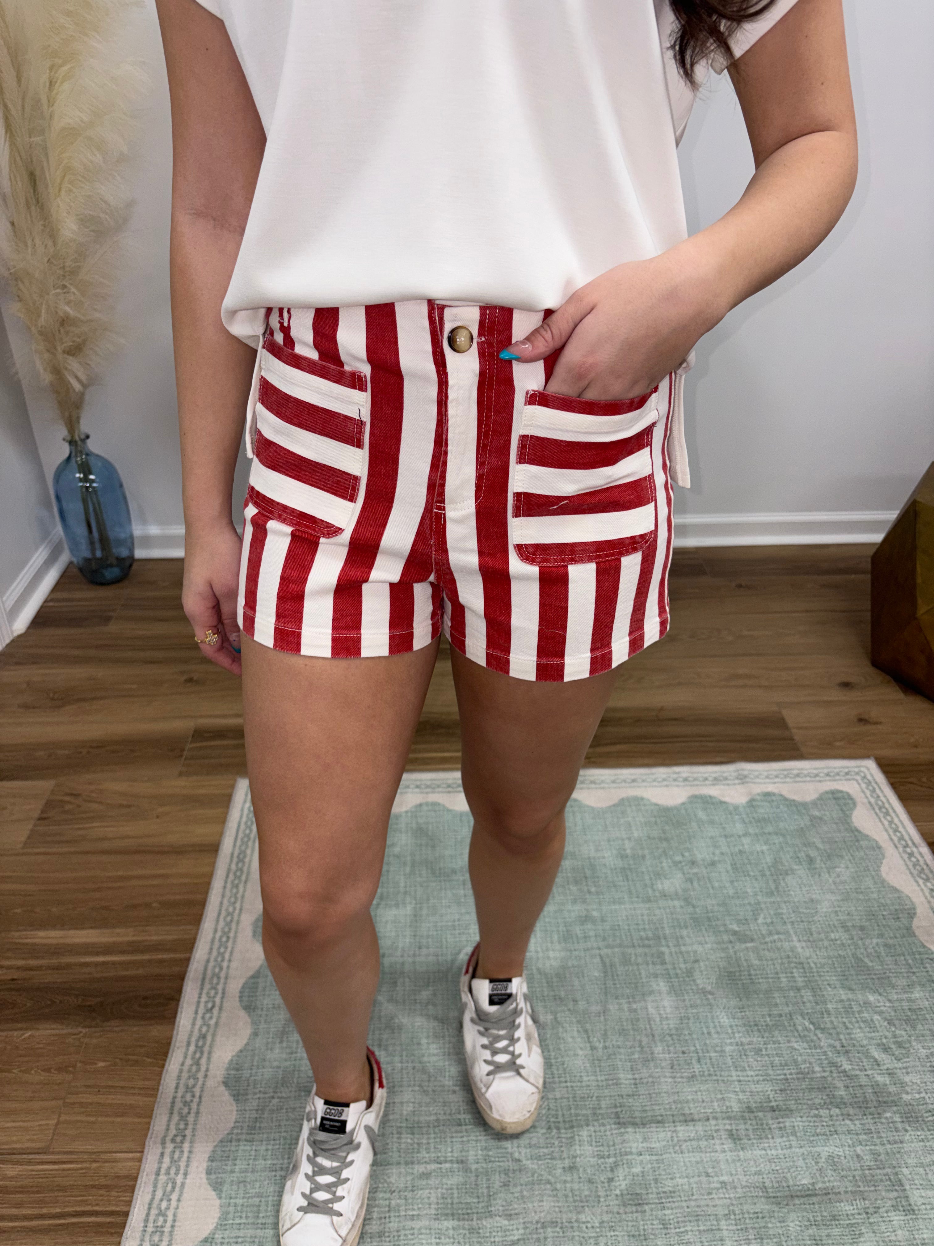 Mineral Washed Tomato Shorts