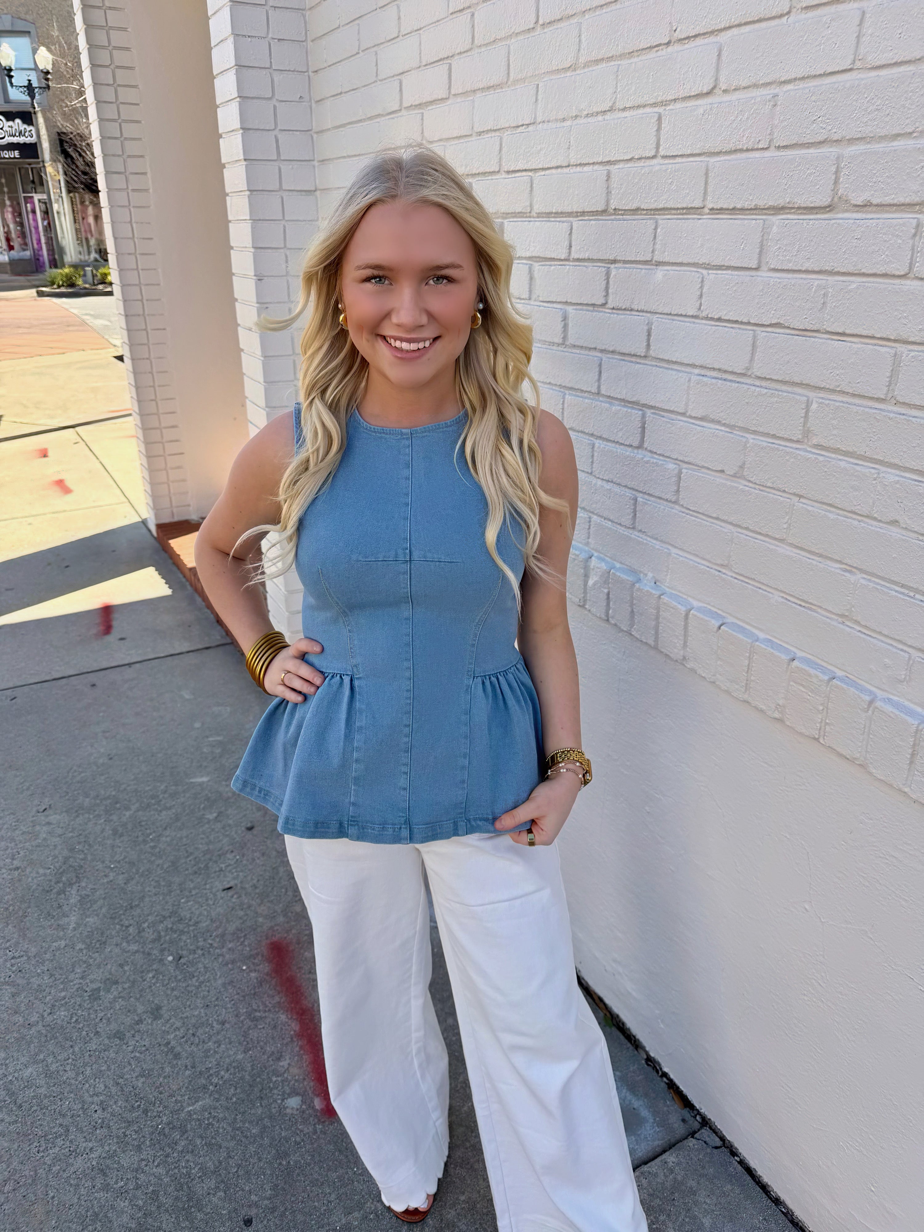 Darlin Denim Tanktop Blouse