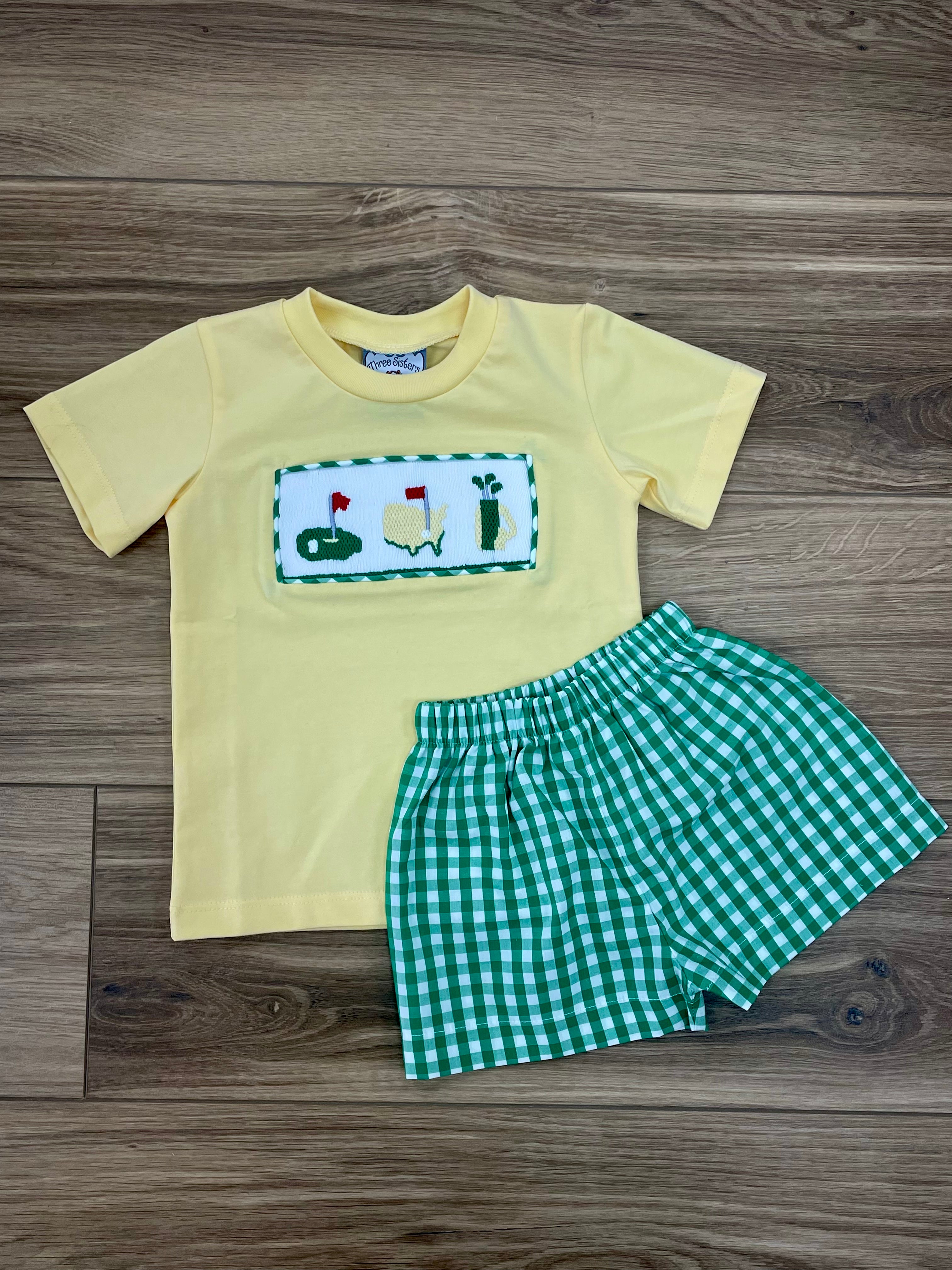 Golf Smocked Shorts Set