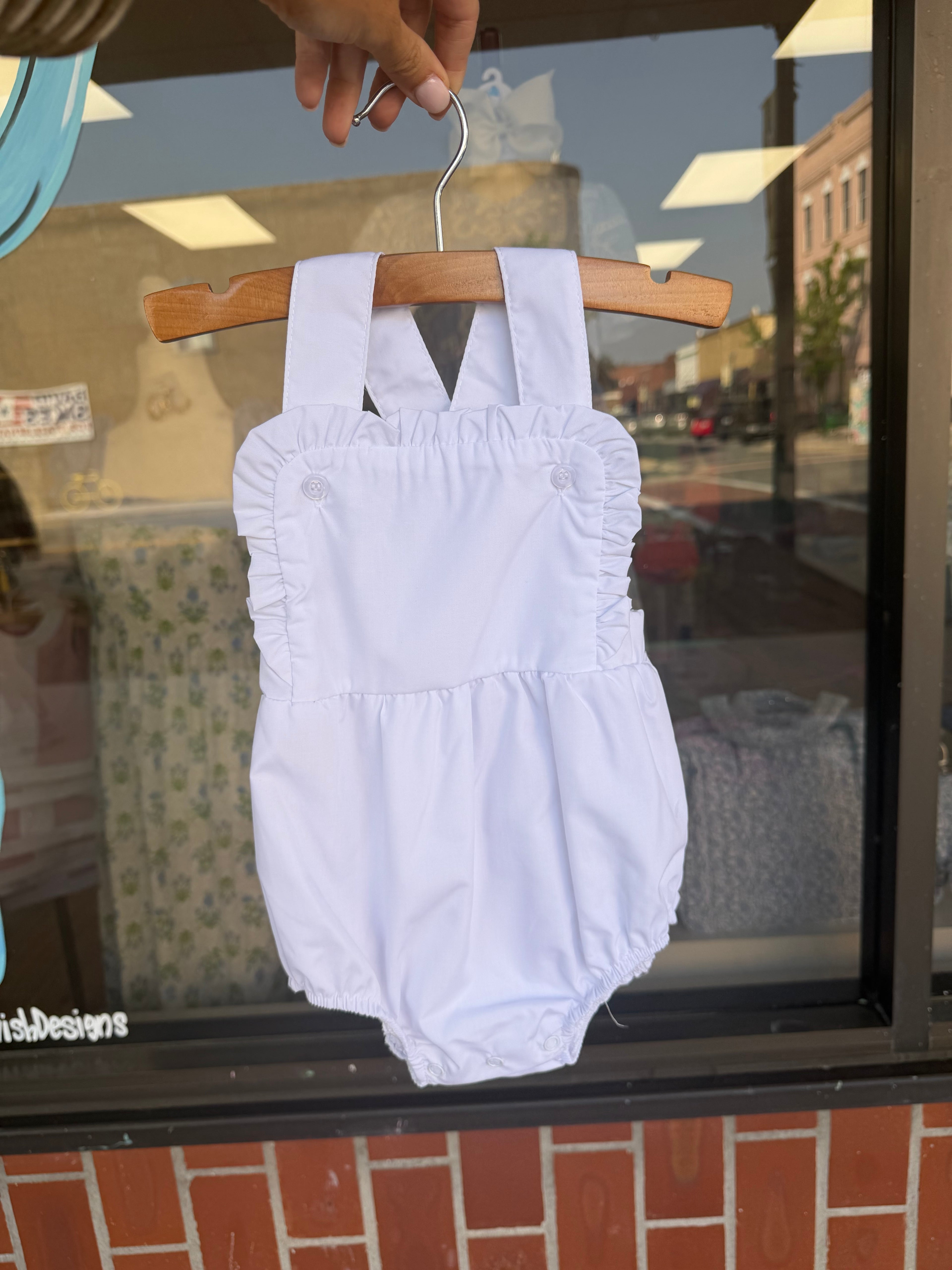 White Ruffle Sunsuit