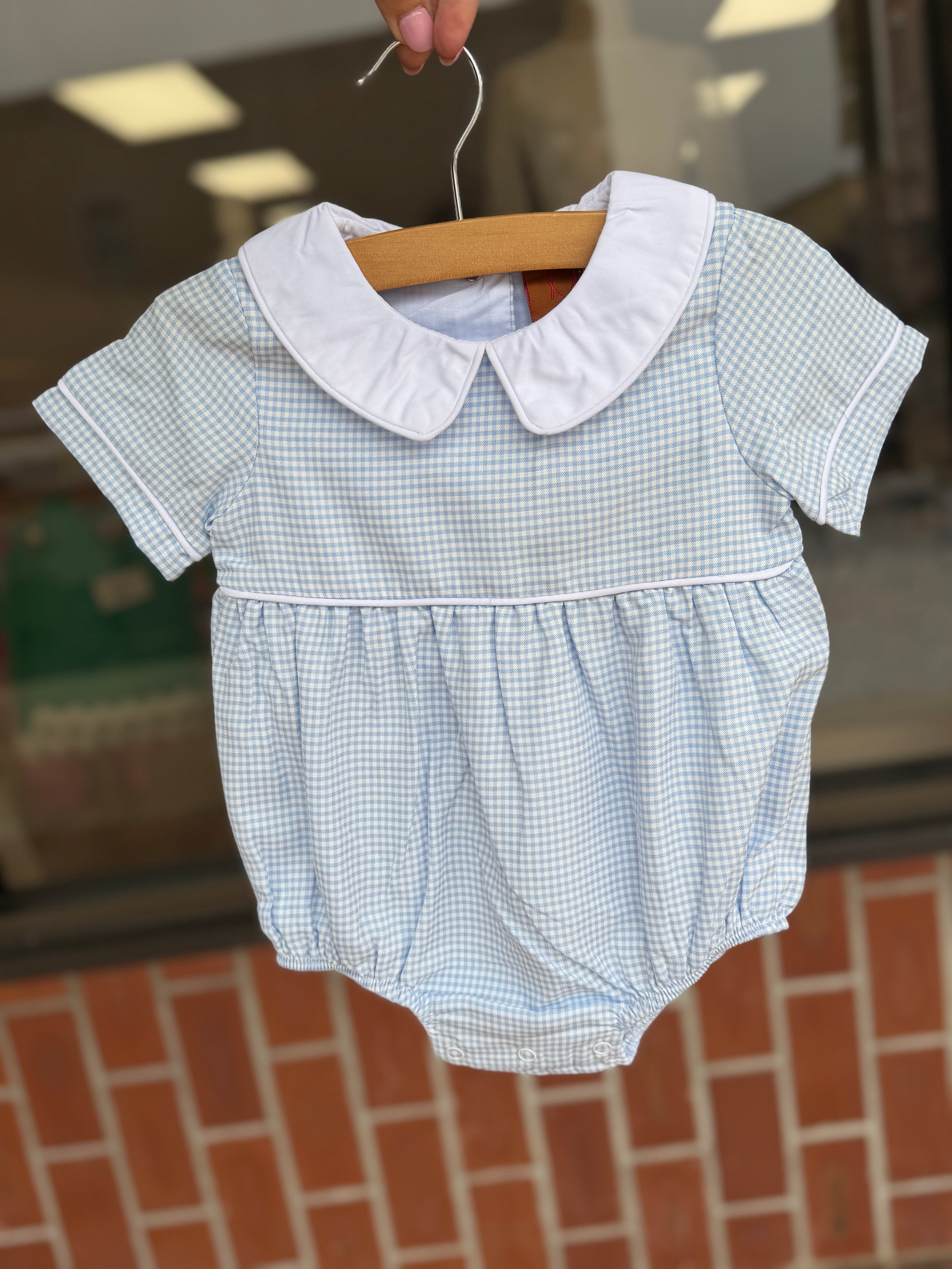 Asher Bubble- Blue Gingham