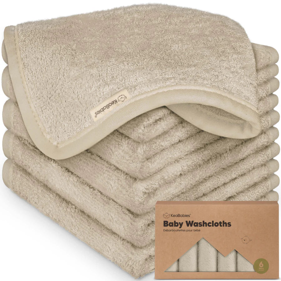 Deluxe Baby Washcloths- Earth Brown
