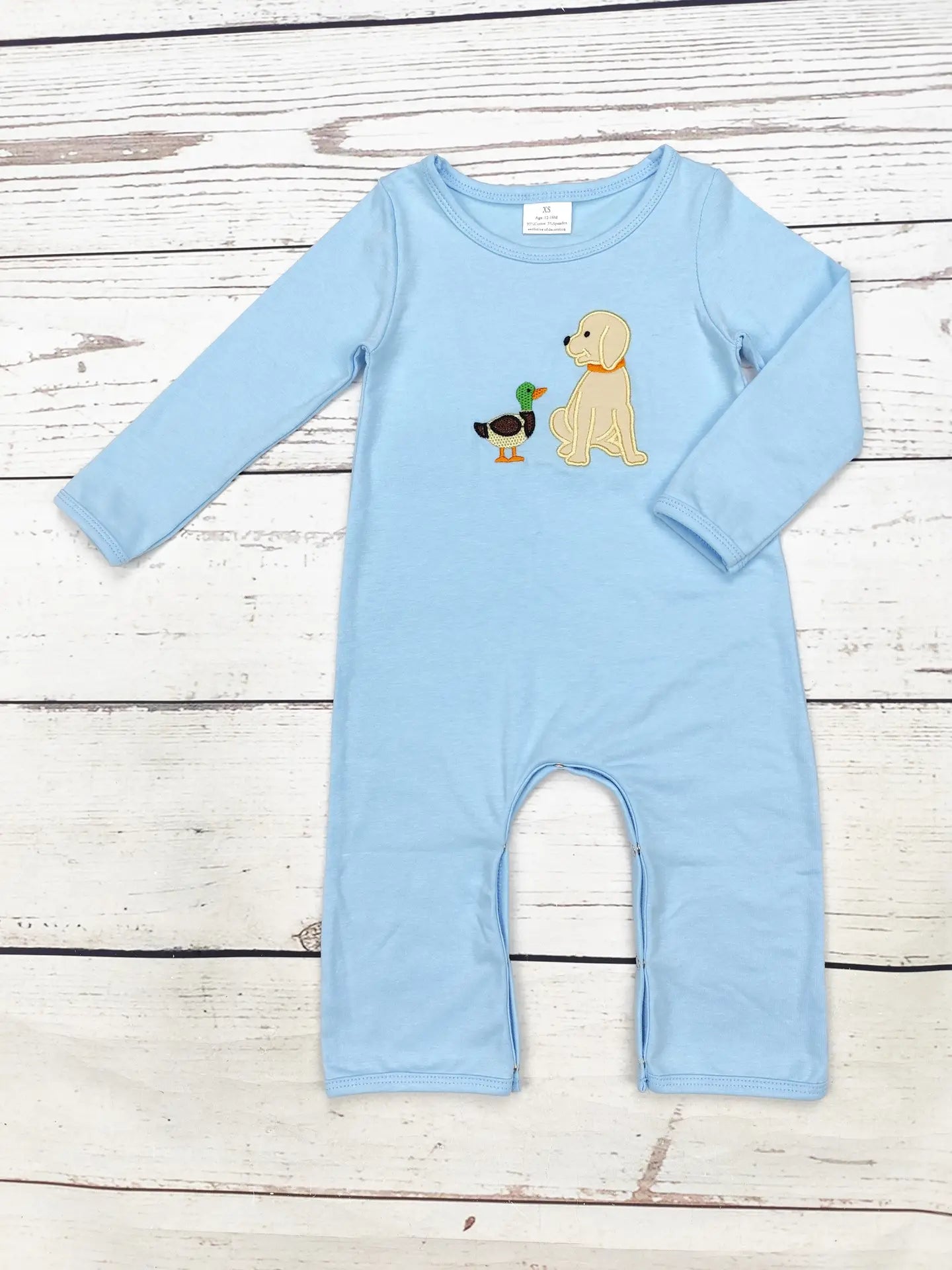 Solid Blue Buddy Romper