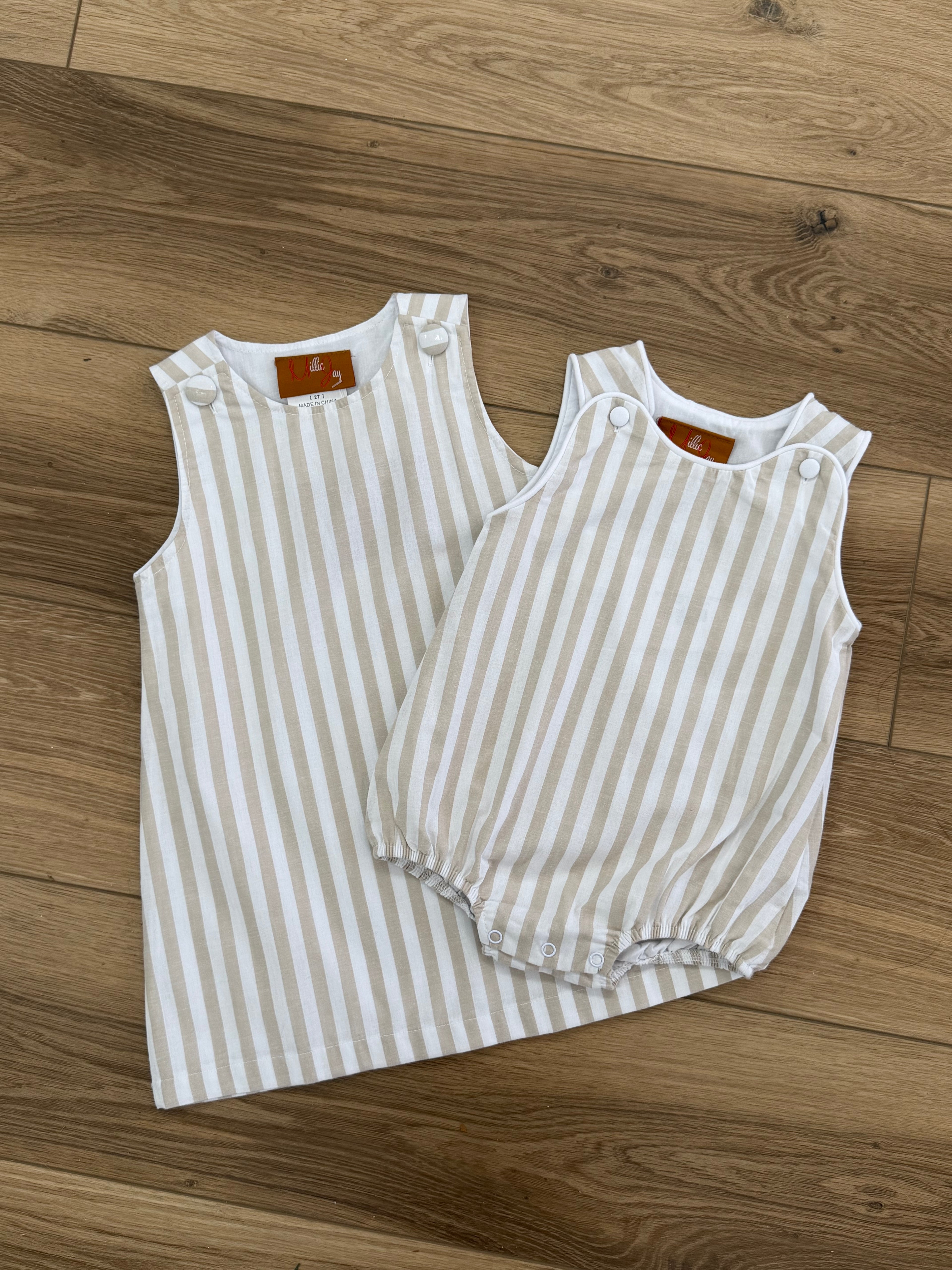 Brooks Bubble- Khaki Stripe