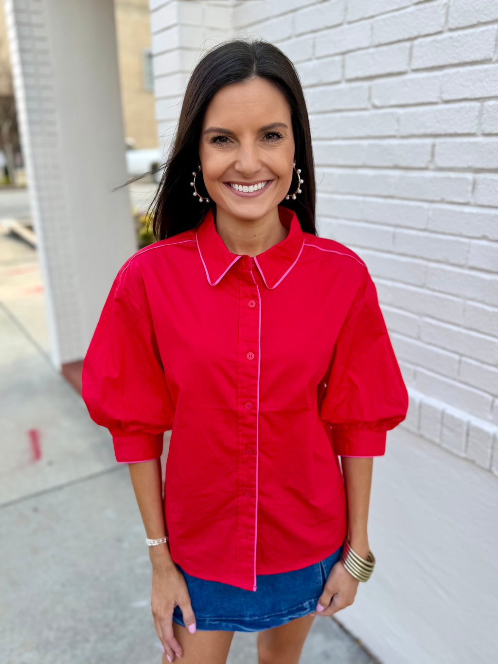 Love In The Details Red Blouse