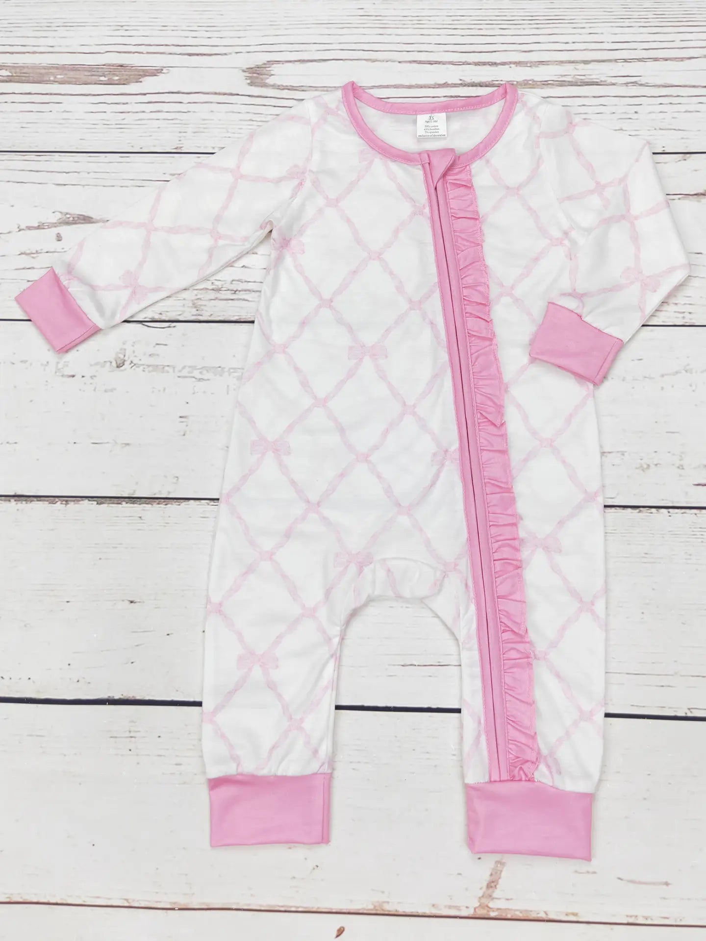 Kaitlyn's Pink Bow Romper