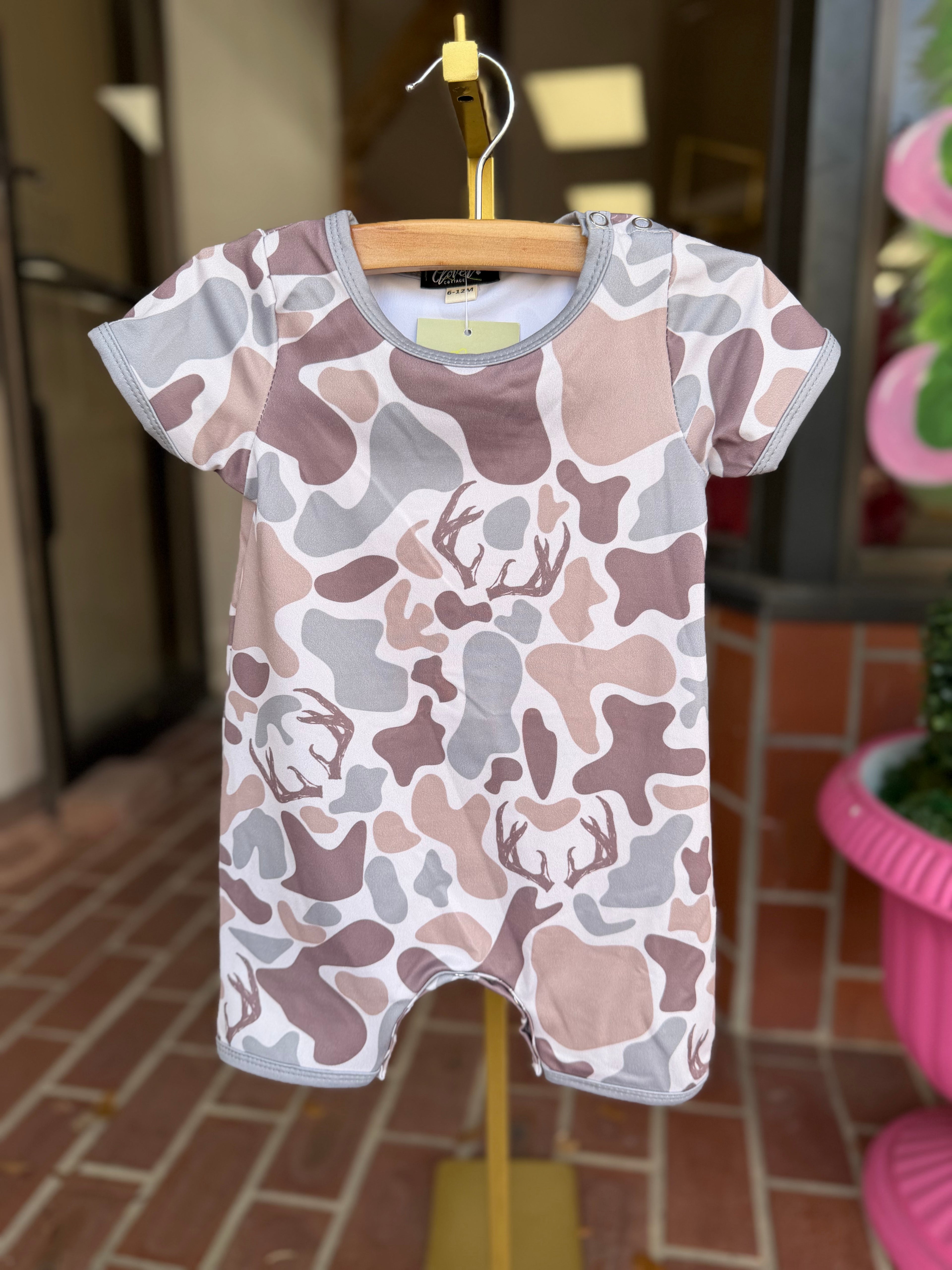 Antler Camo Romper