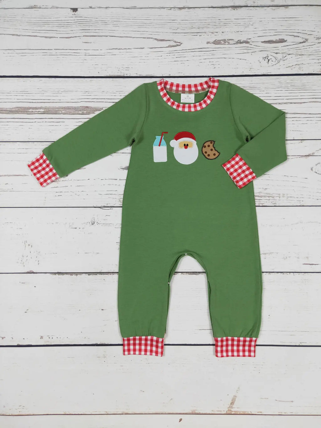 Wren's Green Santa Romper