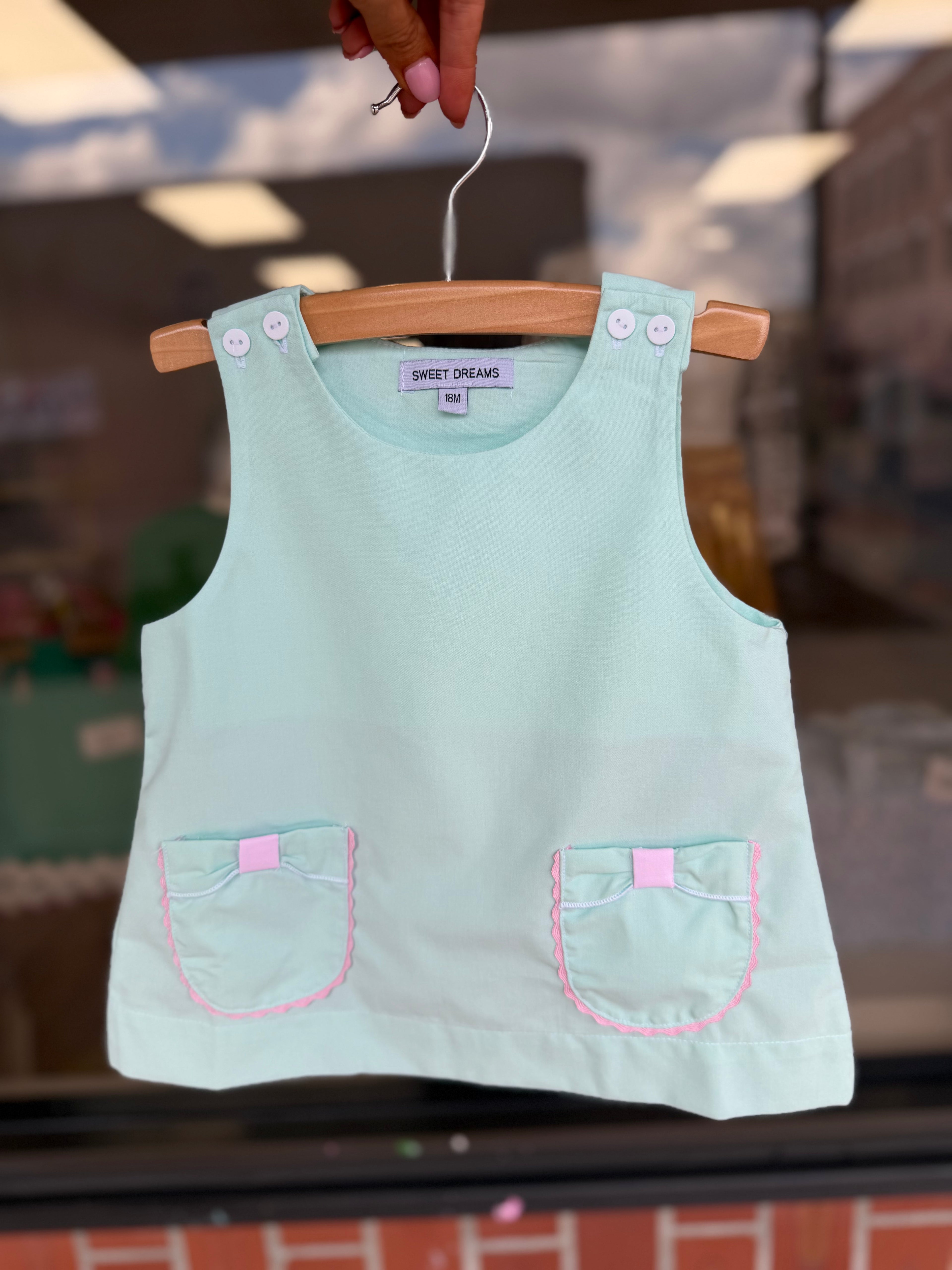 Mint Bow Pocket Bloomer Set