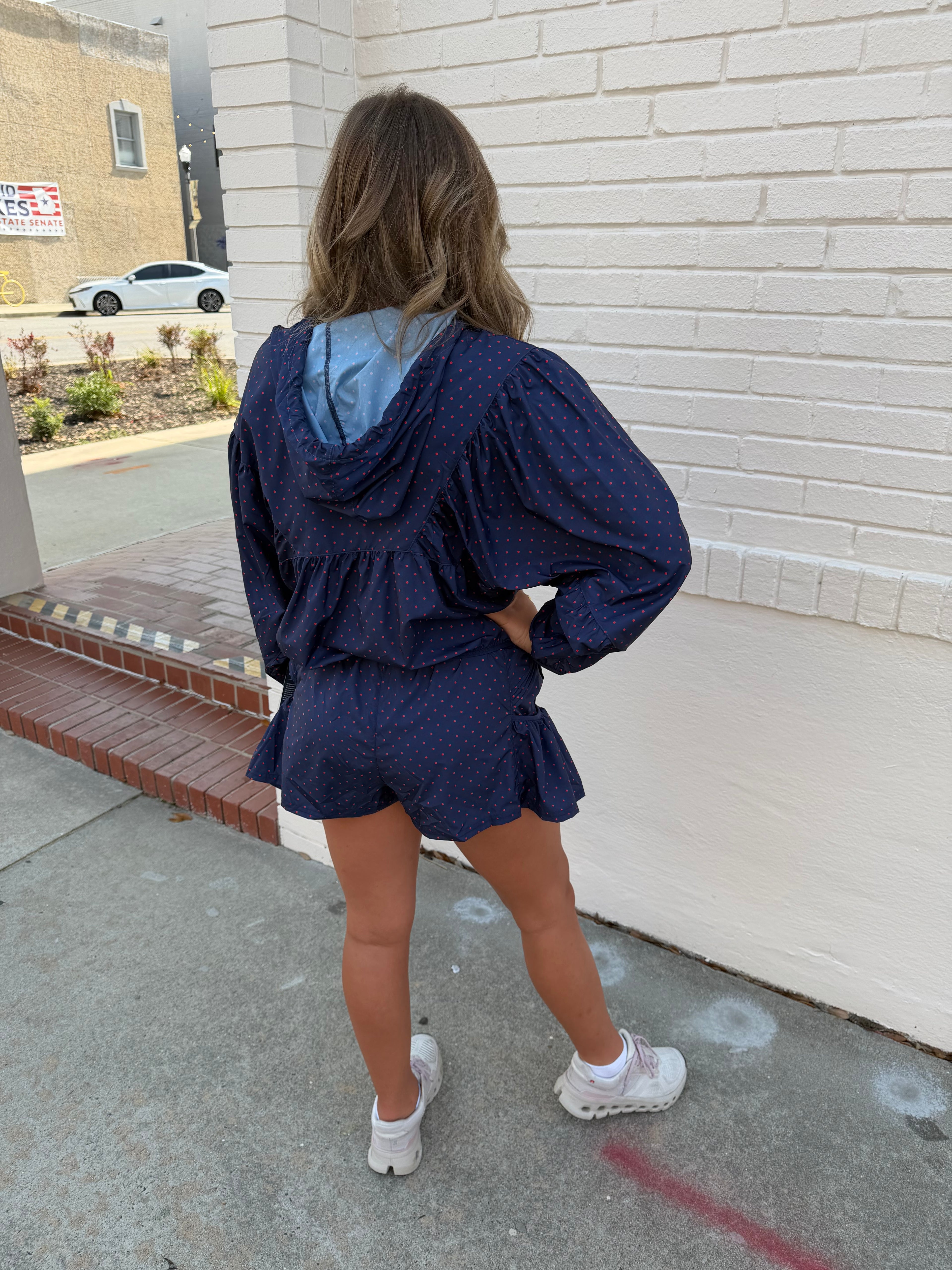 Lightweight Polka Dot Print Jacket
