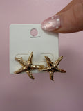 Starfish Metal Gold Earrings