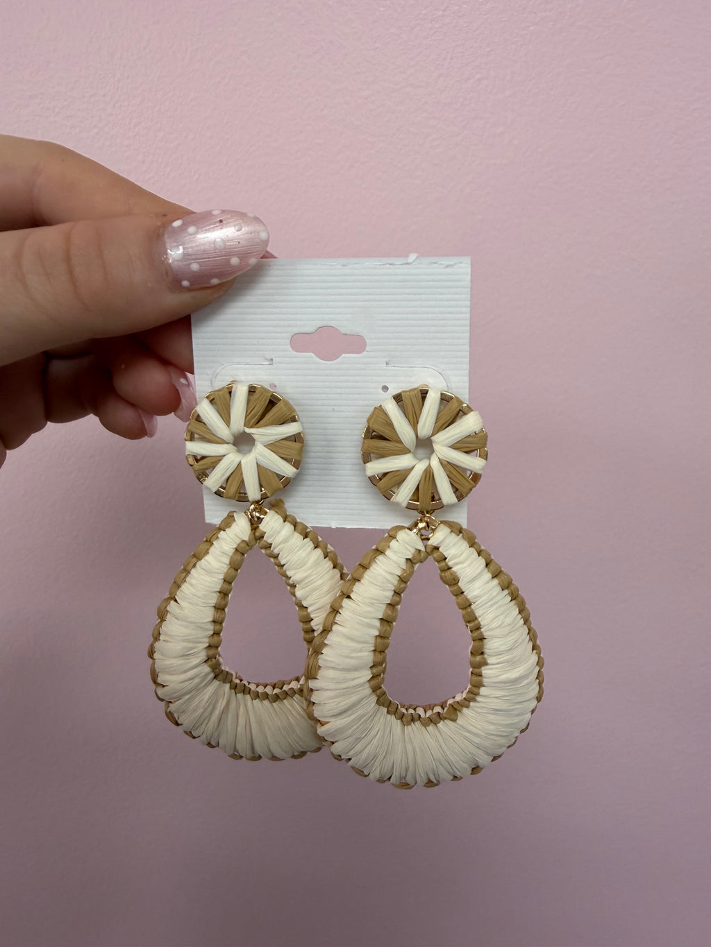 Raffia Gradual Teardrop Earrings