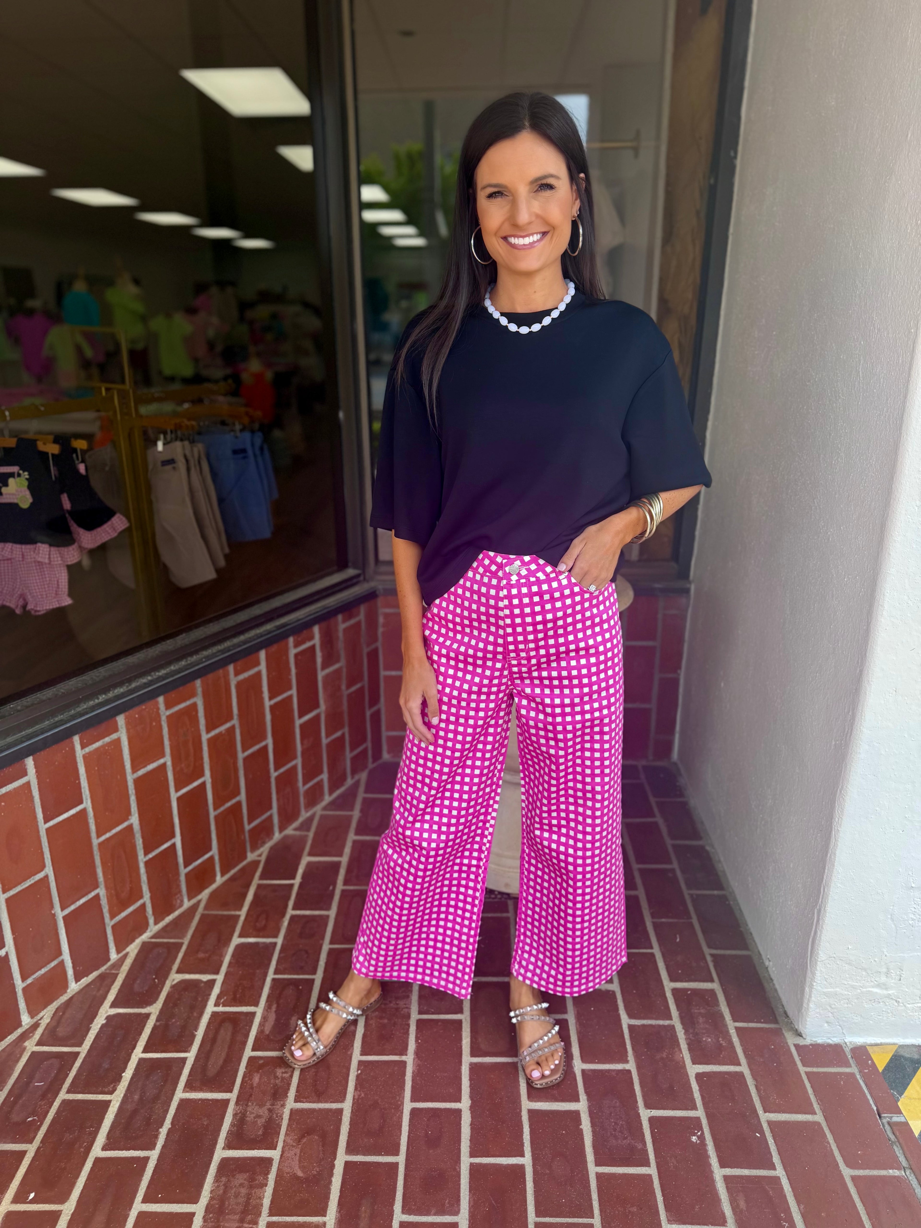 Berry Sweet Gingam Pants