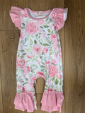 Pink Rose Blossom Romper