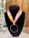 Abstract Ring PDT Scarf Necklace