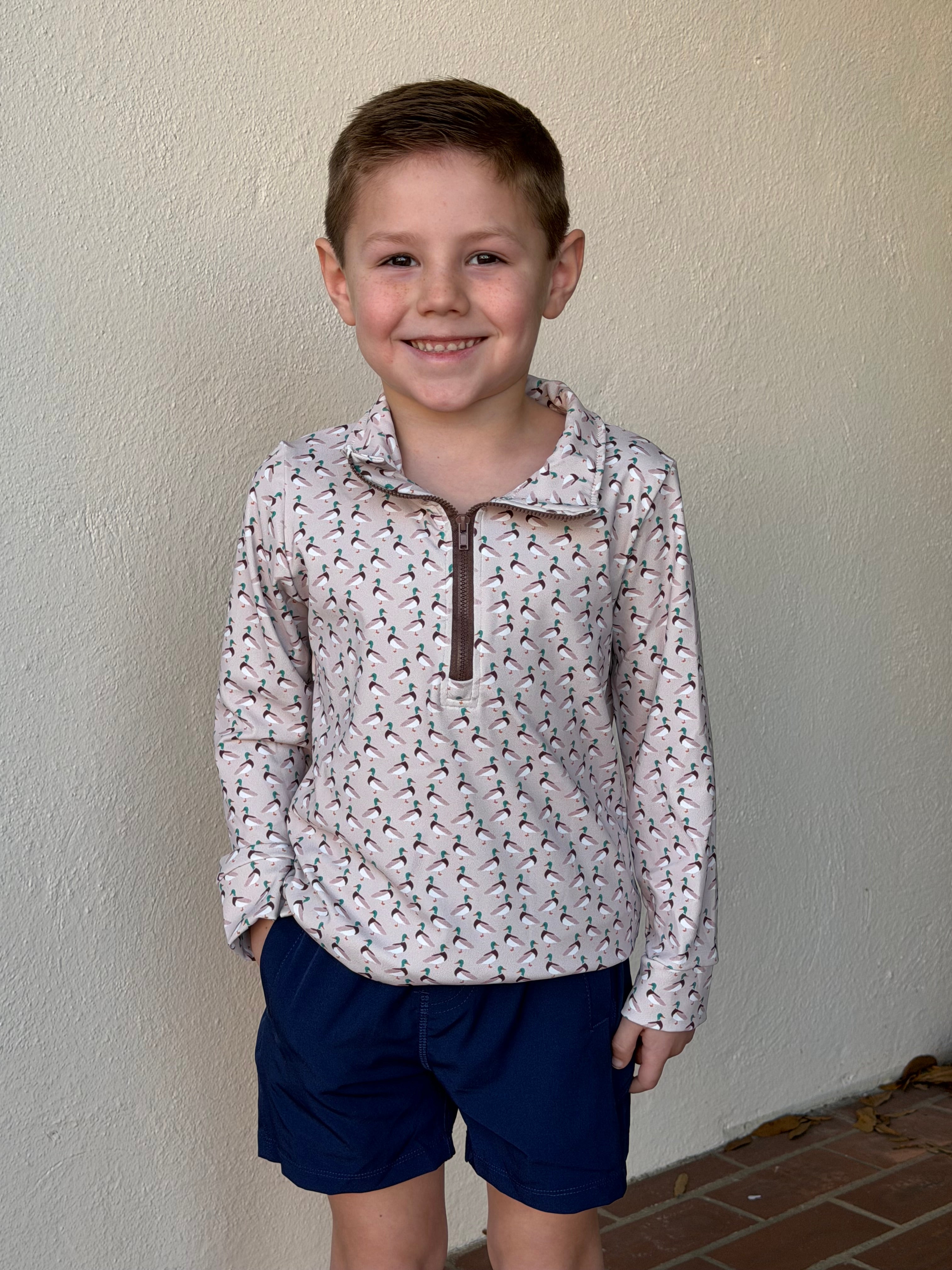 Khaki Mallard Quarter Zip