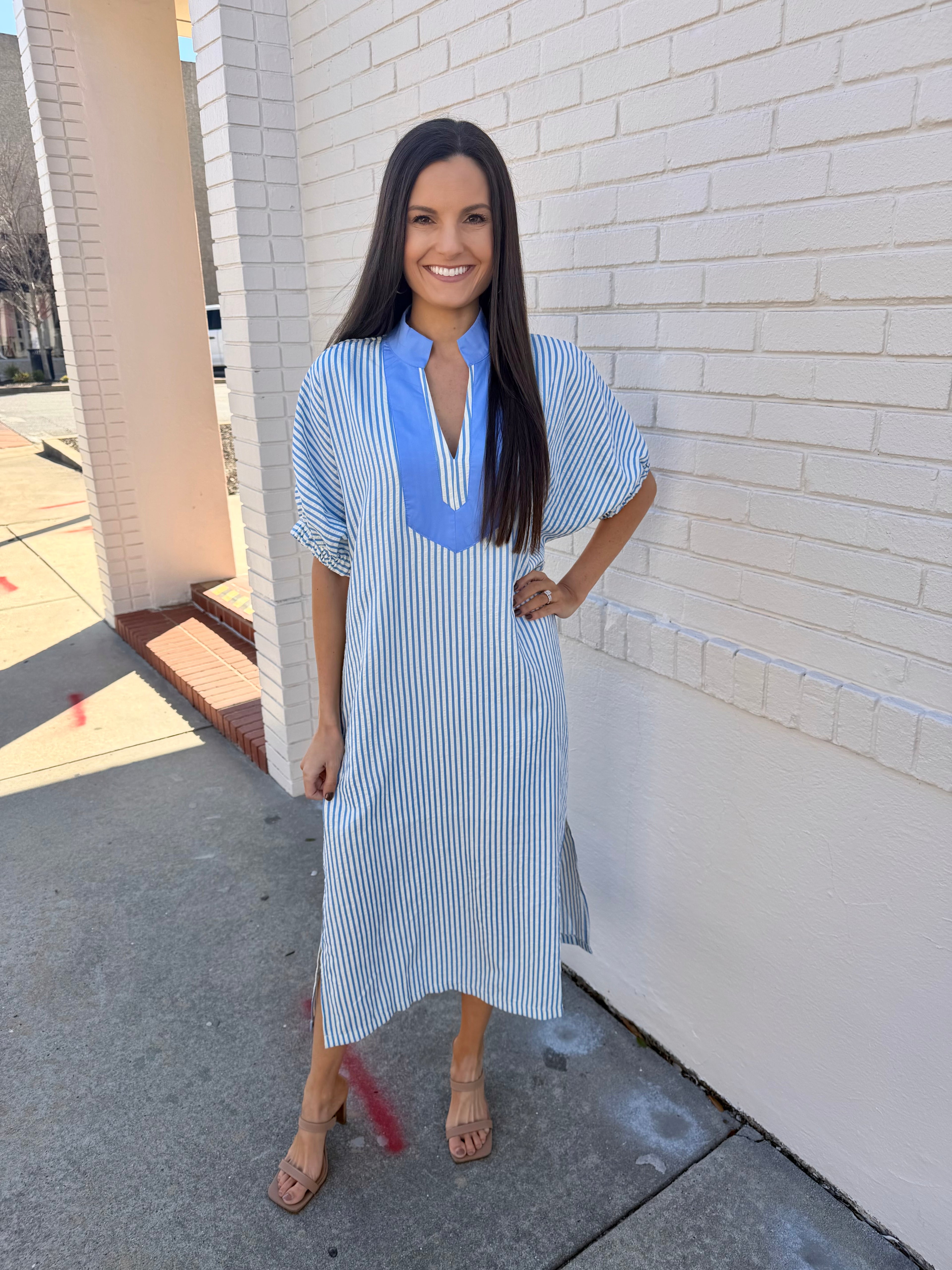 Sassy's Blue Striped Dress