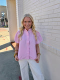 Simply Pink Striped Blouse