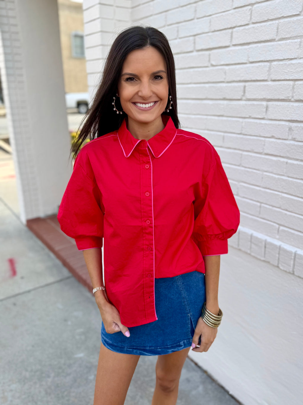 Love In The Details Red Blouse
