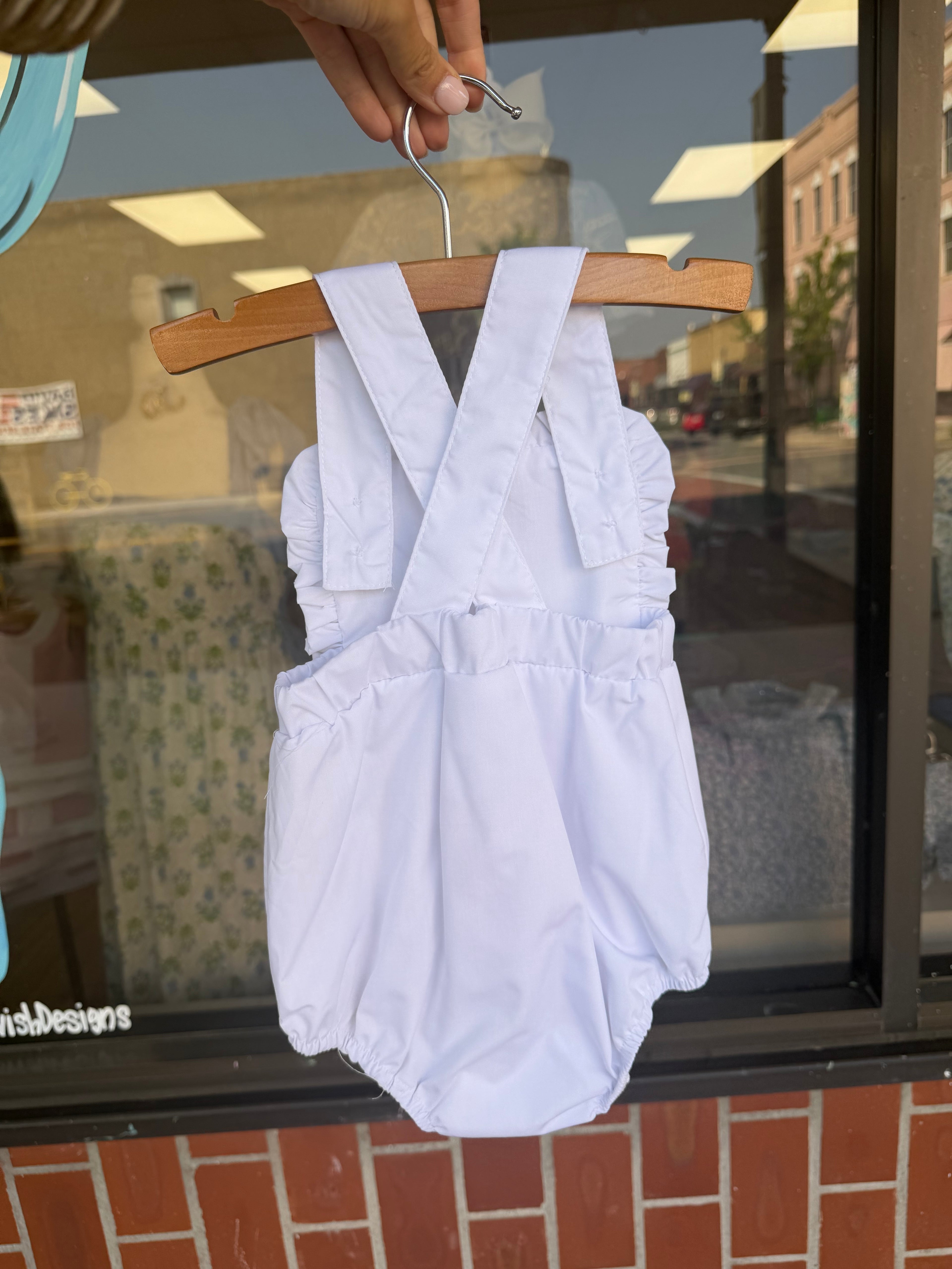White Ruffle Sunsuit