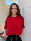 Red Cropped Tee