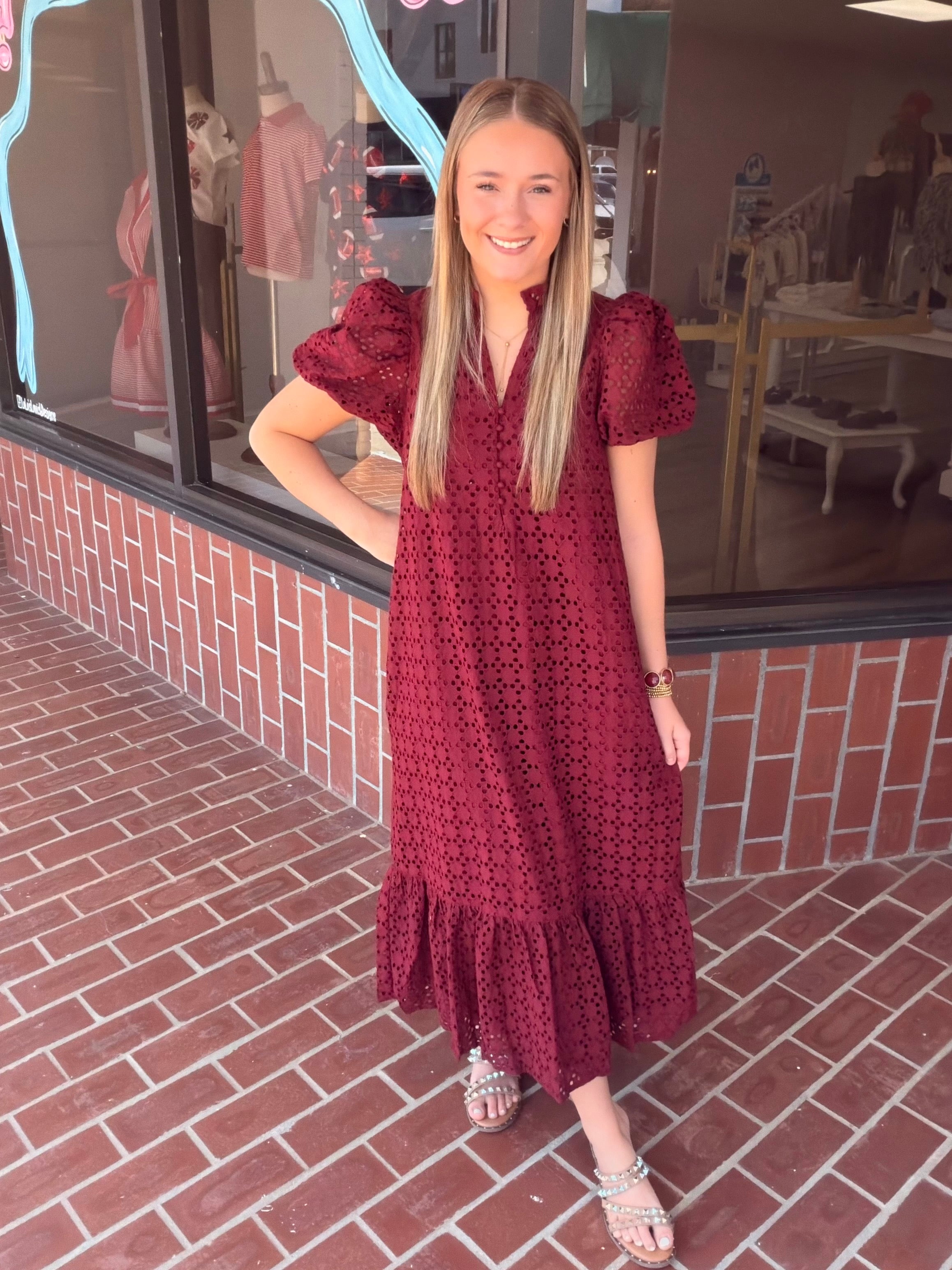 Burgundy Belle Dress