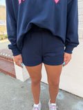 Navy Sweat Shorts