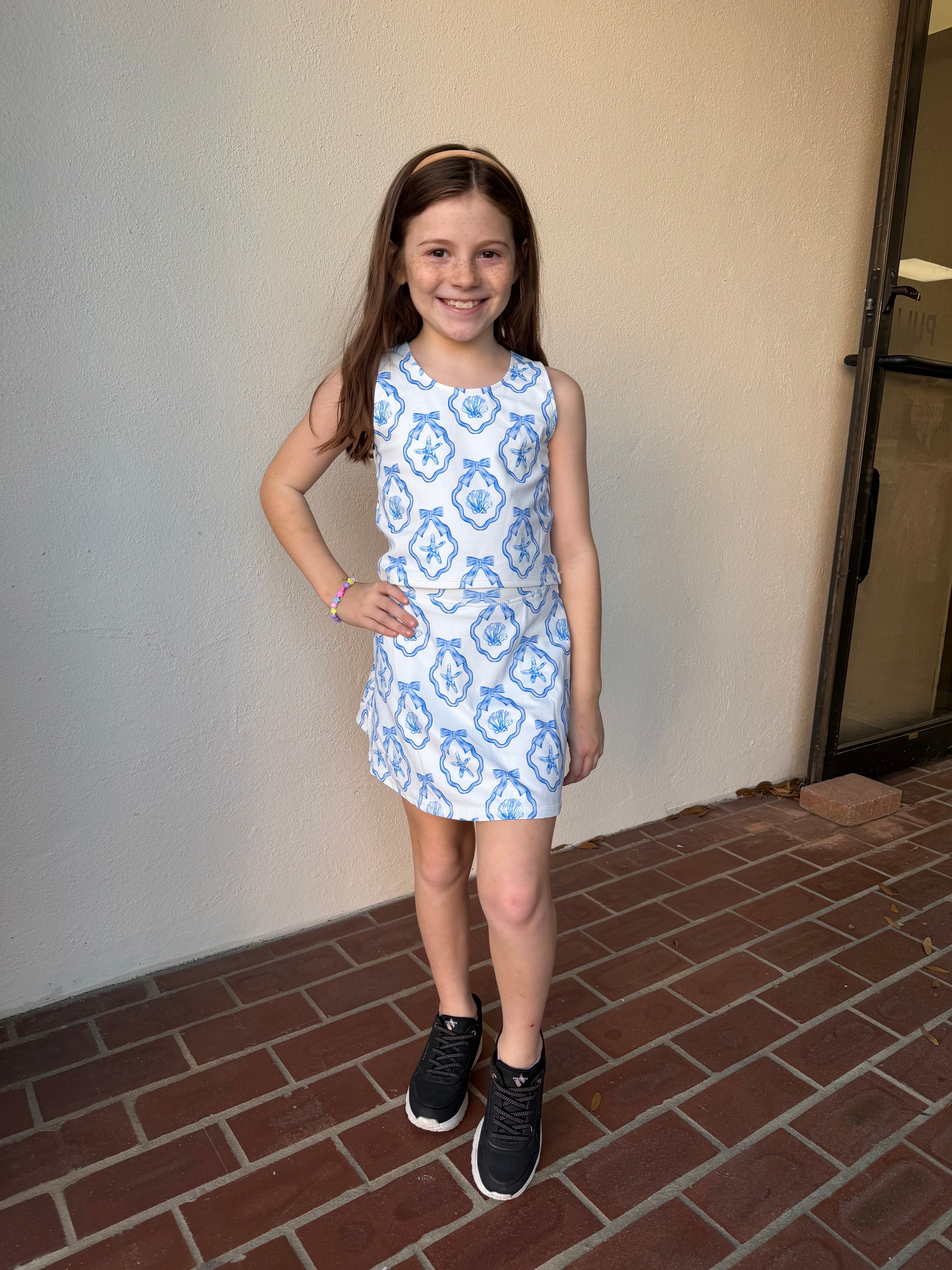 Blue Seashell Belle Skort Set