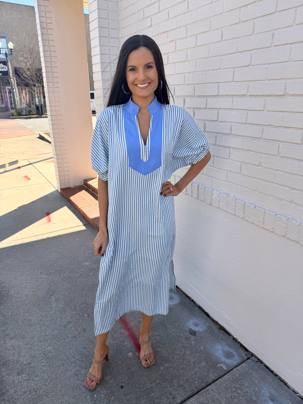 Sassy's Blue Striped Dress