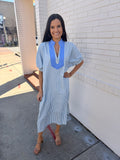 Sassy's Blue Striped Dress