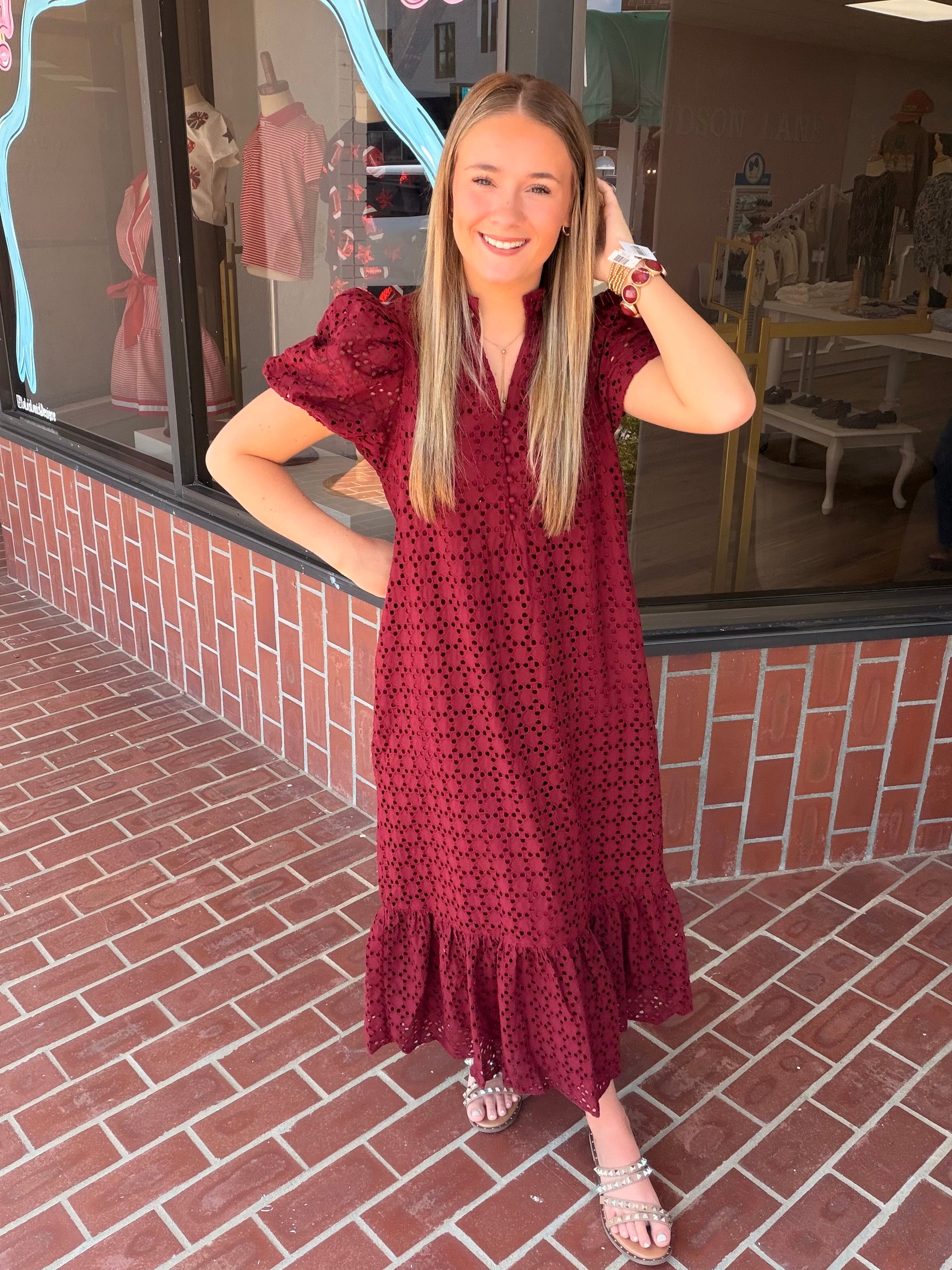 Burgundy Belle Dress