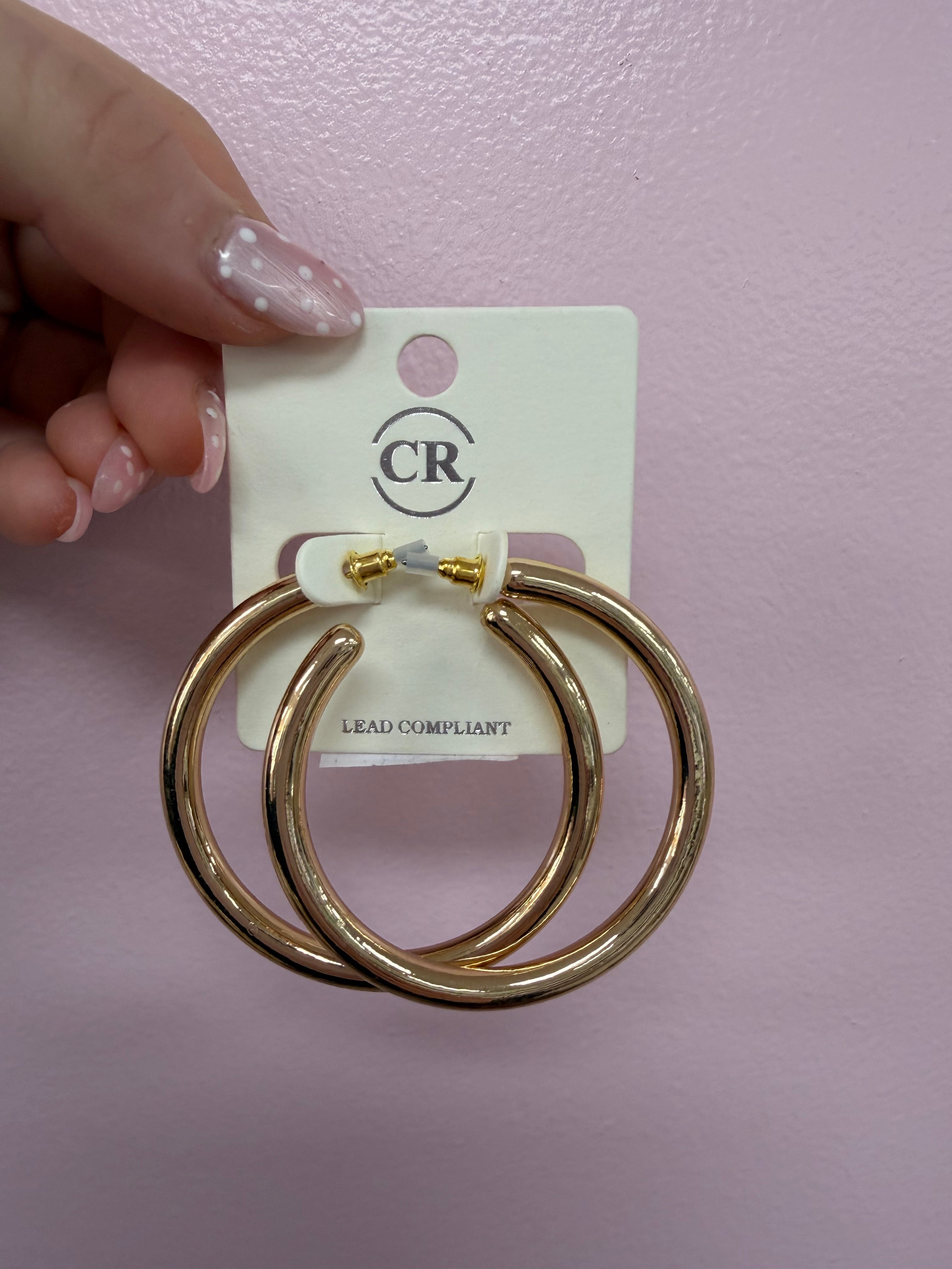 Solid Gold Hoops