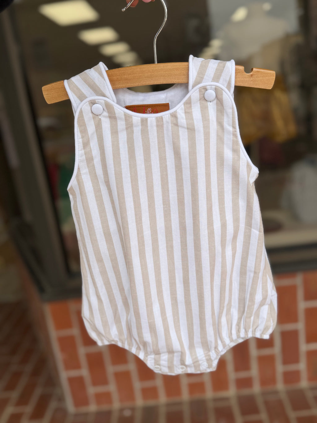 Brooks Bubble- Khaki Stripe