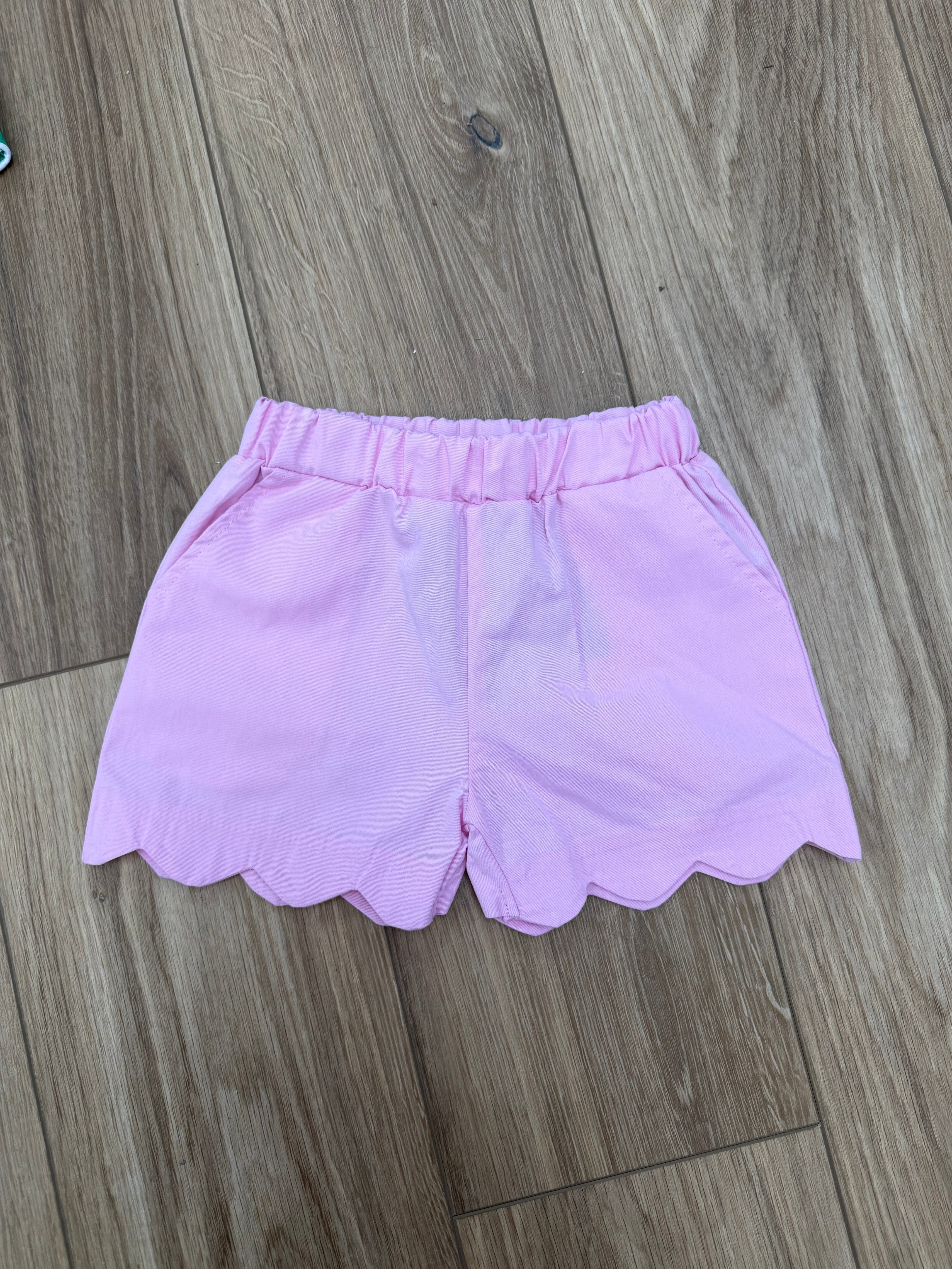 Ariel Pink Scalloped Shorts