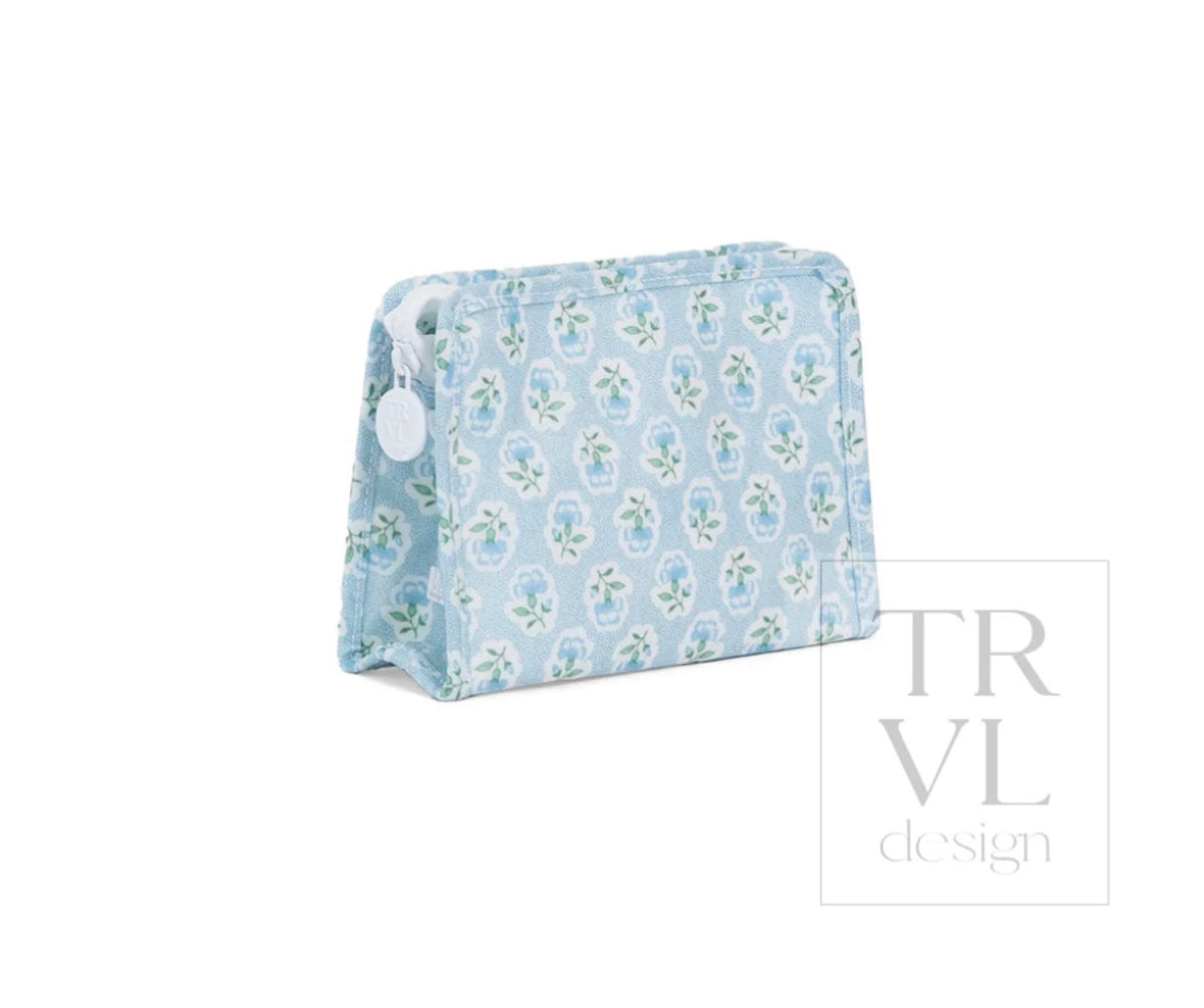 Medium Zip Pouch - Petite Fluer Blue