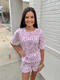 Wildly Pink Ruffle Lounge Set