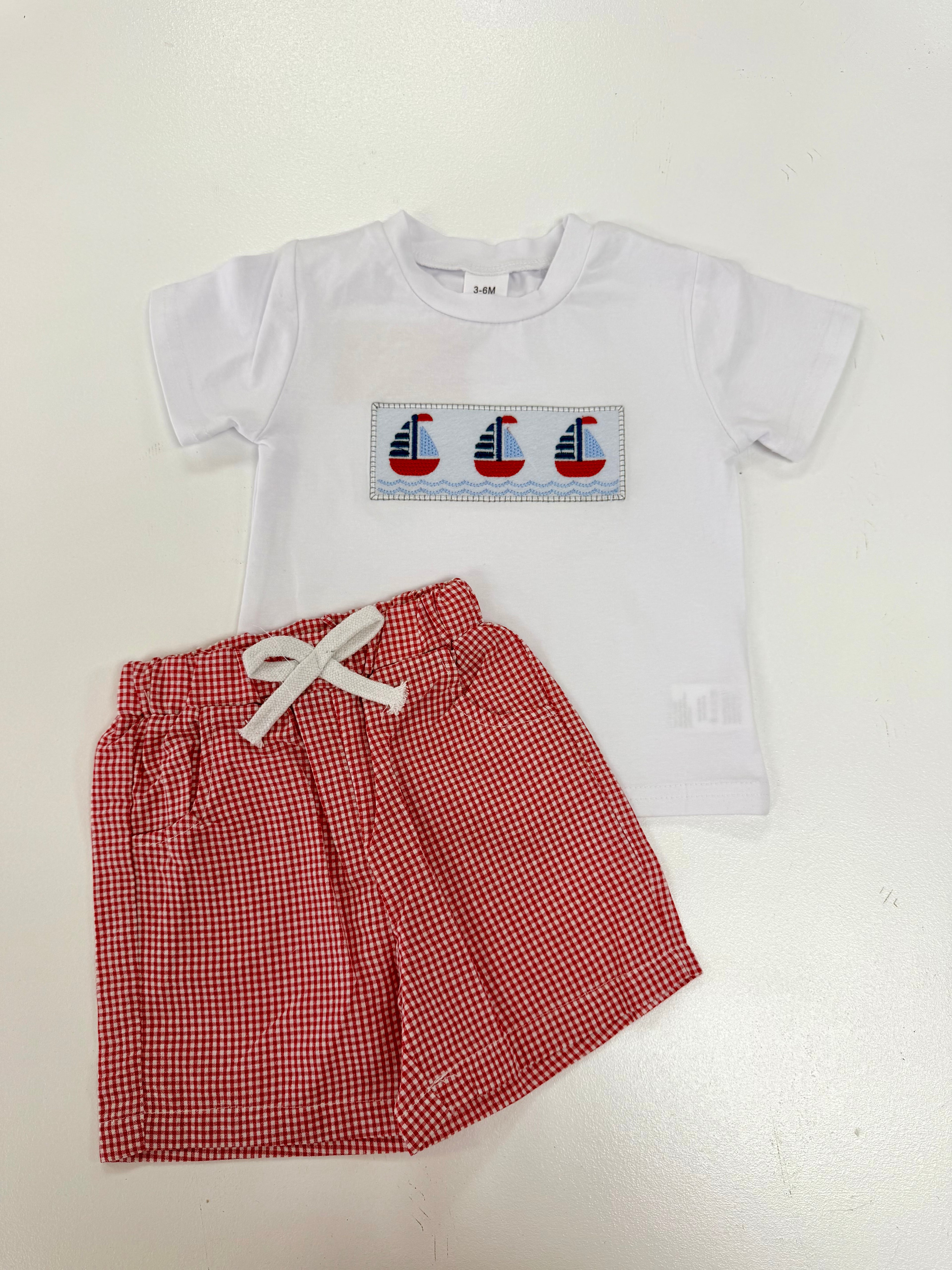 Sailboat Smocked Set