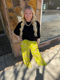 Green Chartreuse Flowy Pants