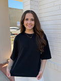 Black Cropped Tee