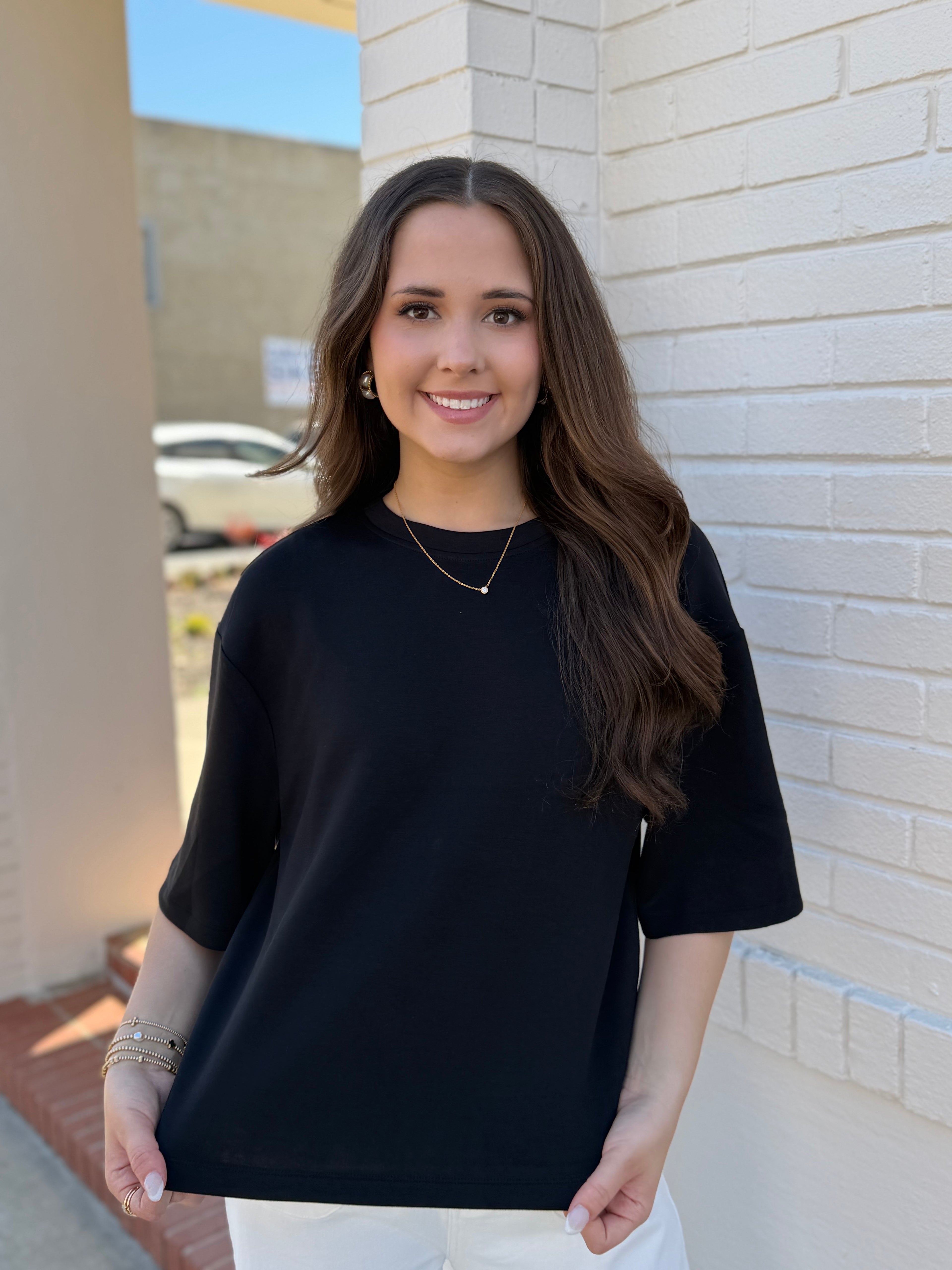 Black Cropped Tee