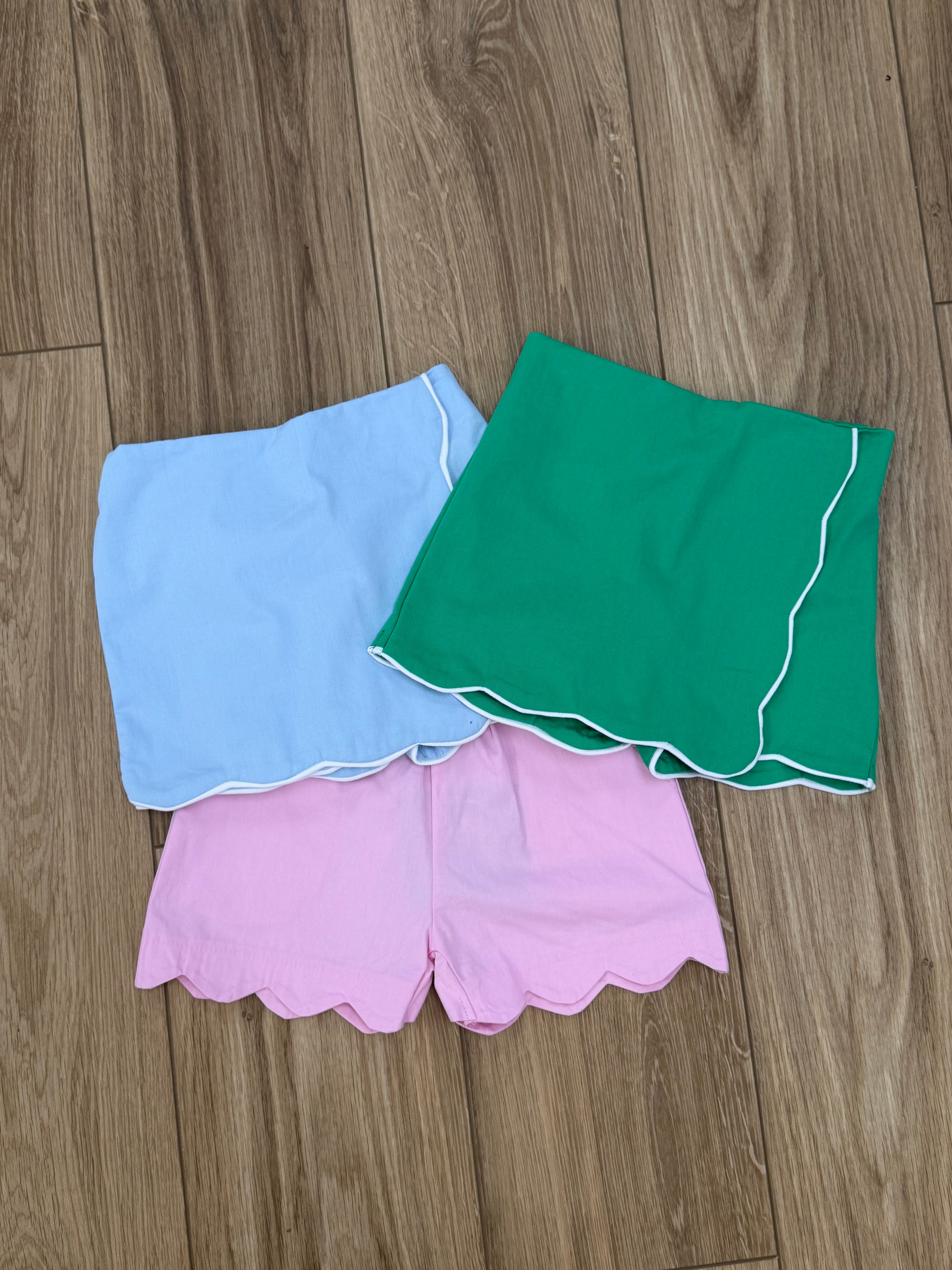 Ariel Pink Scalloped Shorts