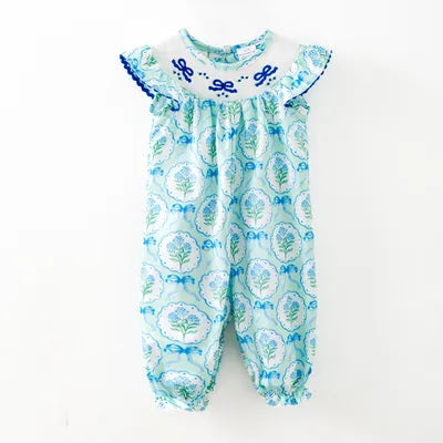 Hydrangea Smocked Romper