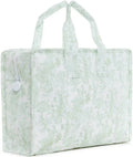Overnight Tote- Bunny Toile Green