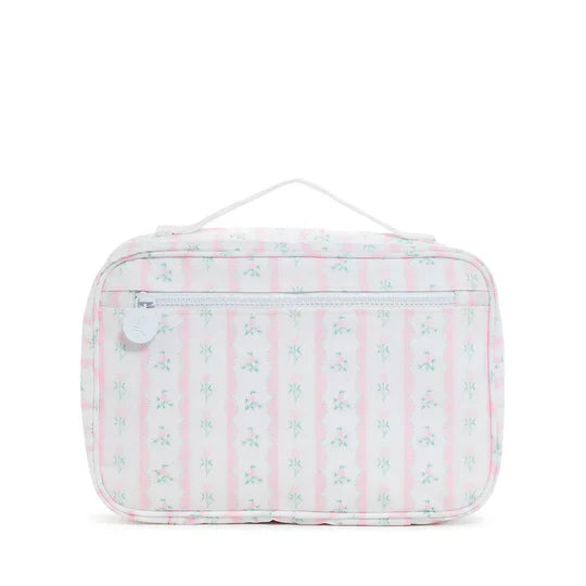 Bundle Up2 Hanging Toiletry Bag- Ribbon Floral Pink