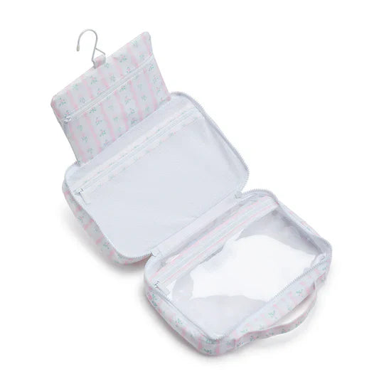 Bundle Up2 Hanging Toiletry Bag- Ribbon Floral Pink